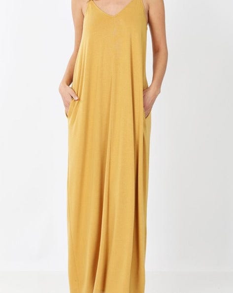 Summer Breeze Maxi Dress | LT Mustard-Curvy